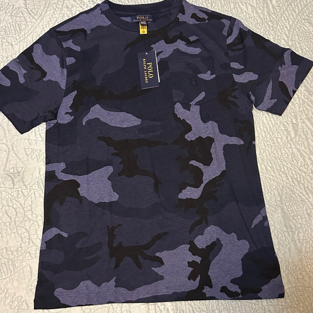 Blue camo Polo Ralph Lauren tee shirt